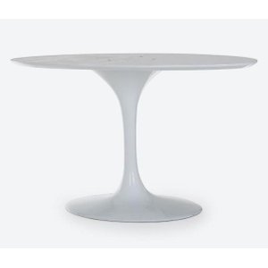 Base de Mesa de Jantar Saarinen Oval para Tampo de 100x70cm até 137x90cm Cor Branco