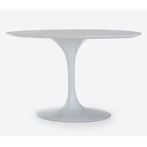 Base de Mesa de Jantar Saarinen Oval para Tampo de 100x70cm até 137x90cm Cor Branco
