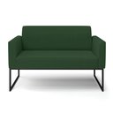 Ver imagem 3 de Sofá Namoradeira Base Industrial Preto Marisa Veludo Verde D03 - D'Rossi