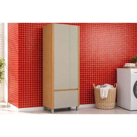 Paneleiro Cozinha Modulado Multiuso Rainha MDF 70cm Greige Nesher