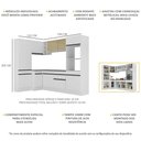 Ver imagem 4 de Cozinha Completa de Canto Veneza Mp2085 Multimóveis Branco/preto + Brinde Jogo de Panelas Tramontina