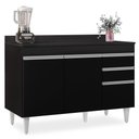 Ver imagem 1 de Balcão Gabinete para pia com Tampo 120cm Michigan Preto - Lumil Lumil Móveis