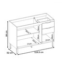 Ver imagem 3 de Balcão de Cozinha para Pia 120cm Sophia Amêndola/nude Prime Tx - Pnr Móveis