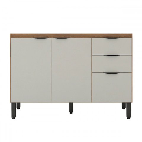 Balcão de Cozinha para Pia 120cm Sophia Amêndola/nude Prime Tx - Pnr Móveis
