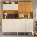 Ver imagem 1 de Cozinha Compacta Pitaya 7 Portas 2 Gavetas Cinamon/off-white - Demobile