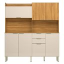 Ver imagem 2 de Cozinha Compacta Pitaya 7 Portas 2 Gavetas Cinamon/off-white - Demobile