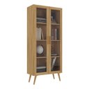 Ver imagem 2 de Armário de Escritório 68cm 2 Portas com Vidro Retrô Urban Multimóveis Mp6039 Madeirado