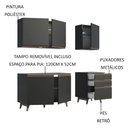 Ver imagem 4 de Cozinha Compacta Madesa Reims com Balcão 5 Portas 3 Gavetas Preto Cor:Preto