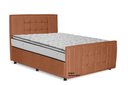 Ver imagem 1 de Cama com Cabeceira Queen Size Estofada Uvaia 160cm Suede: Terracota