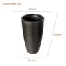 Vaso de Planta em Polietileno Comprido e Elegante com Capacidade de 26l - 3