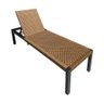 Kit 4 Espreguiçadeiras Cancun Alumínio Junco Sintético Trançado Canela Rústico Estonada - 2
