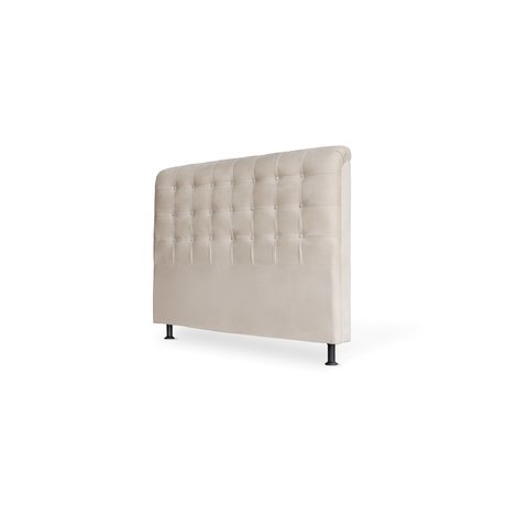 Cabeceira De Cama Box Ana King 195cm X 118cm Suede Bege Mz Decor