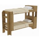 Ver imagem 7 de Cama Beliche Tecnomobili Junevil CM8053 com Armário e Baú Solteiro 78cm MDP Amendoa com Escada