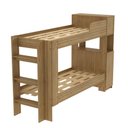 Ver imagem 6 de Cama Beliche Tecnomobili Junevil CM8053 com Armário e Baú Solteiro 78cm MDP Amendoa com Escada