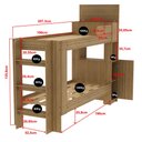 Ver imagem 3 de Cama Beliche Tecnomobili Junevil CM8053 com Armário e Baú Solteiro 78cm MDP Amendoa com Escada