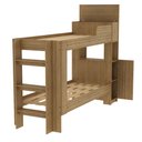 Ver imagem 5 de Cama Beliche Tecnomobili Junevil CM8053 com Armário e Baú Solteiro 78cm MDP Amendoa com Escada