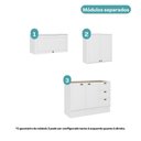 Ver imagem 4 de Cozinha Milla Solara 5 Portas 3 Gavetas MDF 200cm Branca Móveis Carraro