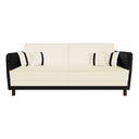 Ver imagem 2 de Sofá 3 Lugares Modular Filipi 2,12m Sala Recepção Clínica:corino Bege/corino Preto