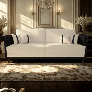 Sofá 3 Lugares Modular Filipi 2,12m Sala Recepção Clínica:corino Bege/corino Preto