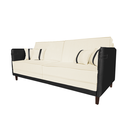 Ver imagem 3 de Sofá 3 Lugares Modular Filipi 2,12m Sala Recepção Clínica:corino Bege/corino Preto