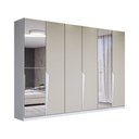 Ver imagem 3 de Guarda-roupa Casal Luxe 2,42 Metros 6 Portas 4 Gavetas com Espelho Branco/creme - Panorama Móveis