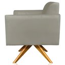 Ver imagem 7 de Poltrona Decorativa Isabella Base Giratória Madeira Suede Nude - Gran Belo