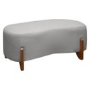 Ver imagem 1 de Banqueta Decorativa Orgânica Puff Thor 100cm para Sala e Quarto Bouclé:cinza Claro