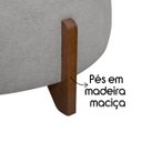 Ver imagem 4 de Banqueta Decorativa Orgânica Puff Thor 100cm para Sala e Quarto Bouclé:cinza Claro