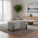 Ver imagem 5 de Banqueta Decorativa Orgânica Puff Thor 100cm para Sala e Quarto Bouclé:cinza Claro