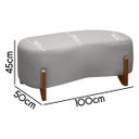 Ver imagem 3 de Banqueta Decorativa Orgânica Puff Thor 100cm para Sala e Quarto Bouclé:cinza Claro