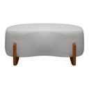 Ver imagem 2 de Banqueta Decorativa Orgânica Puff Thor 100cm para Sala e Quarto Bouclé:cinza Claro