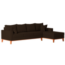 Ver imagem 5 de Sofá 4 Lugares Beny com Chaise Direito Corino Marrom