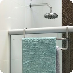 Suporte Duplo Porta Toalhas Toalheiro Para Box Alto Brilho - 1