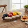 Cesta Oval em Sisal Trançado com Forro Removível Cesto Mesa - 2