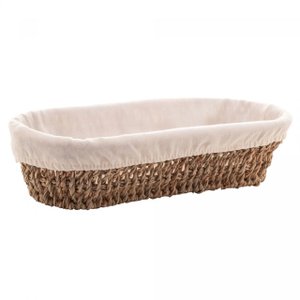 Cesta Oval em Sisal Trançado com Forro Removível Cesto Mesa