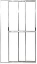 Ver imagem 1 de Porta de Aluminio Sacada 2 Folhas Móveis com Trinco Linha Leve:2,10 x 1,50/brilhante
