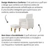 Poltrona Decorativa Amamentação Reforçada e Puff Luly Bouclê:off White - 5