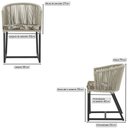 Ver imagem 2 de 4 Cadeiras de Jantar Área Noronha em Alumínio com Pintura Preta Corda Náutica E6 Trama Original