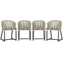 Ver imagem 1 de 4 Cadeiras de Jantar Área Noronha em Alumínio com Pintura Preta Corda Náutica E6 Trama Original