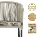 Ver imagem 3 de 4 Cadeiras de Jantar Área Noronha em Alumínio com Pintura Preta Corda Náutica E6 Trama Original