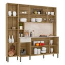 Ver imagem 2 de Armário de Cozinha Compacta Pulse 8 Portas e 1 Gaveta em Mdp Freijó/soft - Kits Paraná