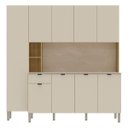 Ver imagem 4 de Armário de Cozinha Compacta Pulse 8 Portas e 1 Gaveta em Mdp Freijó/soft - Kits Paraná