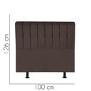 Ver imagem 2 de Cabeceira Estofada Kiara 100cm Solteiro Box Quarto Suede Marrom - Gat Magazine