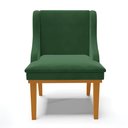Ver imagem 3 de Cadeira de Jantar Liz Veludo Verde Base Fixa Madeira Castanho - D’Rossi
