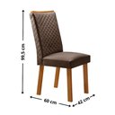 Ver imagem 6 de Mesa de Jantar Eloise 90cm Tampo MDF Canto Copo Laminado com 4 Cadeiras Lira
