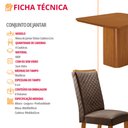 Ver imagem 2 de Mesa de Jantar Eloise 90cm Tampo MDF Canto Copo Laminado com 4 Cadeiras Lira