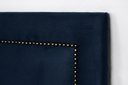 Ver imagem 3 de Cabeceira Casal Reta Luxo 140x60 Suede Azul - Tachas Fumê
