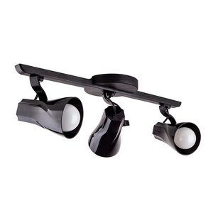 Luminária de Teto Spot Trilho Direcionável Octa 3 Lâmpadas Praia Litoral E27 Bivolt:preto/110v/220v