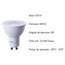 Ver imagem 3 de Kit 9 Lampada Led 6000K Dicroica Mr16 Gu10 6W Lup08