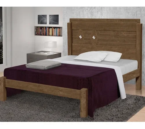 Ver imagem 1 de Cama Casal Extensível Livia 100% Mdf e Estrado 100% Madeira Carmolar Mocaccino